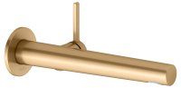 Keuco Edition 400 Single Lever Mixer Wall Mounted Extension 243mm - Brushed Brass