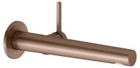 Keuco Edition 400 Single Lever Mixer Wall Mounted Extension 243mm - Brushed Red Gold