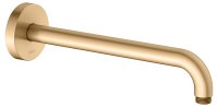 Keuco 300mm Wall-Mounted Shower Arm with Round Rosette - Brushed Brass
