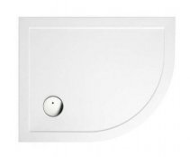 Zamori 1000 x 800mm White Right Hand Offset Quadrant Shower Tray