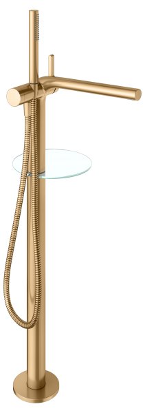 Keuco Edition 400 Single Lever Bathtub Mixer Free-Standing - Brushed Brass