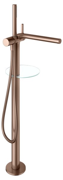Keuco Edition 400 Single Lever Bathtub Mixer Free-Standing - Brushed Red Gold