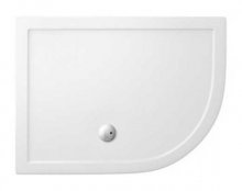 Zamori 1200 x 900mm Right Hand White Offset Quadrant Shower Tray