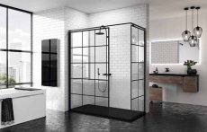 Novellini Kuadra H Squares & Stripes Shower Screens