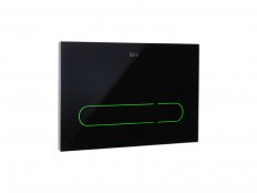 Roca In-Wall EP1 Electronic Touchless Dual Flush Plate - Black Glass