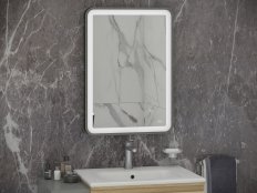 RAK Art Soft 500x700mm Led Illuminated Mirror - Brushed Nickel