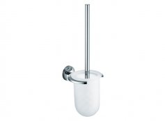 Vado Eclipse Toilet Brush and Frosted Glass Holder