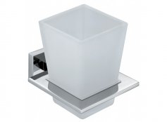 Vado Level Frosted Glass Tumbler and Holder