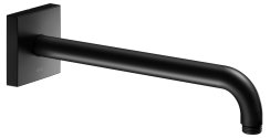 Keuco 300mm Wall-Mounted Shower Arm with Square Rosette - Matt Black