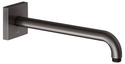 Keuco 300mm Wall-Mounted Shower Arm with Square Rosette Extension - Brushed Titanblack