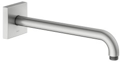 Keuco 300mm Wall-Mounted Shower Arm with Square Rosette Extension - Stainless Steel