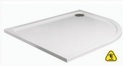 JT Fusion 1000 x 800mm Offset Quadrant Shower Tray with Anti-Slip