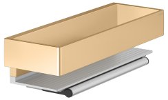 Keuco Edition 11 Shower Basket with Glass Wiper - Brushed Brass