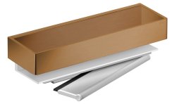 Keuco Edition 11 Shower Basket with Glass Wiper - Brushed Bronze