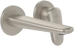 Villeroy & Boch Antao Wall-Mounted Single-Lever Basin Mixer - Matt Brushed Nickel