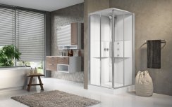 Novellini Media2.0 A80 Corner Entry Thermostatic Sliding Shower Enclosure