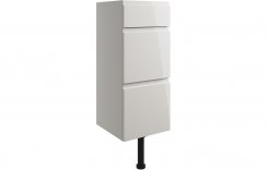 Purity Collection Valento 300mm 3 Drawer Unit - Pearl Grey Gloss