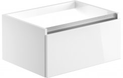 Purity Collection Carina 600mm 1 Drawer Wall Hung Basin Unit (No Top) - White Gloss