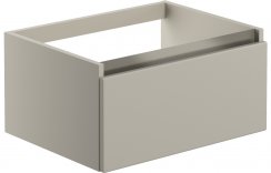 Purity Collection Carina 600mm 1 Drawer Wall Hung Basin Unit (No Top) - Latte