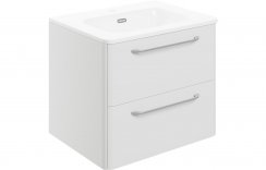 Purity Collection Garbo 610mm 2 Drawer Wall Unit & Basin - White Gloss
