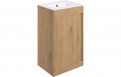 Purity Collection Elementi 510mm Floor Standing Unit Inc. Basin - Seville Oak