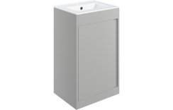 Purity Collection Elementi 510mm Floor Standing Unit Inc. Basin - Matt Light Grey