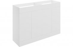 Purity Collection Statura 1180mm Floor Standing 4 Door Basin Unit (No Top) - Matt White