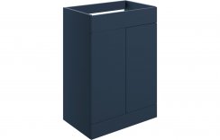 Purity Collection Statura 590mm Floor Standing 2 Door Basin Unit (No Top) - Matt Deep Blue