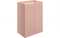 Purity Collection Statura 590mm Floor Standing 2 Door Basin Unit (No Top) - Matt Antique Rose