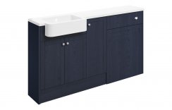 Purity Collection Belinda 1542mm Basin Toilet & 1 Door Unit Pack (LH) - Indigo Ash