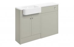 Purity Collection Belinda 1242mm Basin & Toilet Unit Pack (RH) - Matt Latte