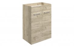 Purity Collection Volti 590mm Floor Standing 2 Door Basin Unit (No Top) - Oak