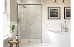 Purity Collection Icona 1500mm Semi-Framed Sliding Door - Chrome