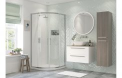 Purity Collection Brendix 900mm 2 Door Quadrant - Chrome