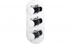 Purity Collection Cosmos Thermostatic Two Outlet Triple Shower Valve - Chrome