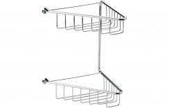 Purity Collection Elise 2-Tier Corner Shower Caddy - Chrome