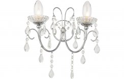 Purity Collection Glimmer 2 Arm Chandelier Wall Light - Chrome