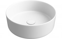 Purity Collection Opulent 355mm Ceramic Round Washbowl & Waste - Matt White