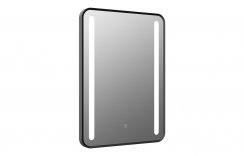 Purity Collection Edge 500x700mm Rounded Front-Lit LED Mirror - Black