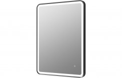 Purity Collection Koda 600mm Rectangular Front-Lit LED Mirror - Matt Black