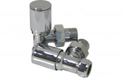 Purity Collection Patterned Chrome Radiator Valves - Angled
