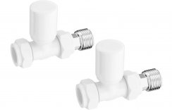 Purity Collection Patterned White Radiator Valves - Straight