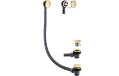 Purity Collection Sprung Bath Waste & Overflow - Brushed Brass - Stock Clearance