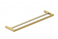 RAK Petit Square 450mm Double Towel Bar - Gold