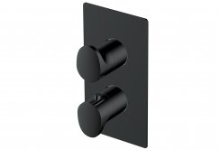 RAK Single Outlet, 2 Handle Thermostatic Concealed Shower Valve - Black