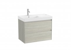 Roca Ona Unik 800mm Left Hand Basin & Light Oak Unit (2 Drawers)