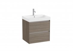 Roca Ona Unik 600mm Basin & Dark Elm Unit (2 Drawers)