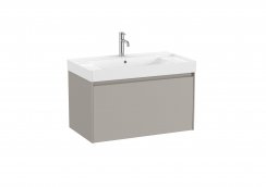 Roca Ona Unik 800mm Basin & Matt Sand Grey Unit (1 Drawer)