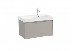 Roca Ona Unik 800mm Right Hand Basin & Matt Grey Unit (1 Drawer)