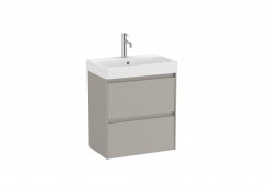 Roca Ona Unik Compact 550mm Basin & Matt Sand Grey Unit (2 Drawers)